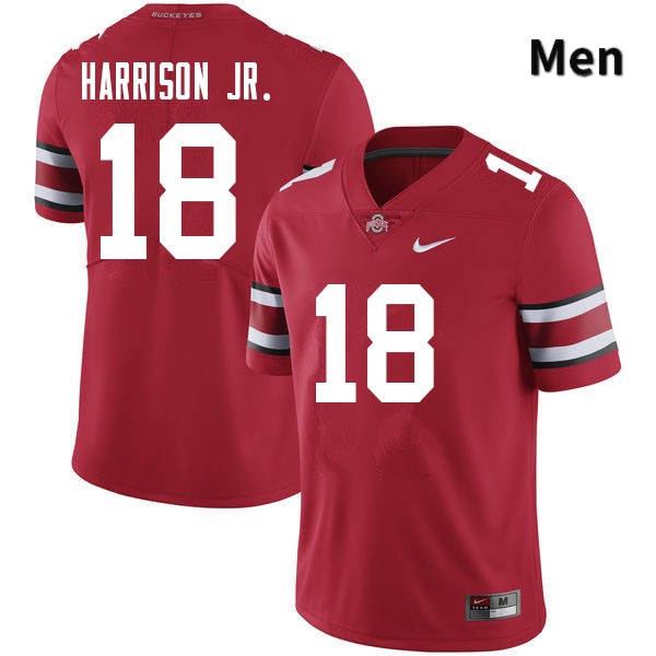 Ohio State Buckeyes Marvin Harrison Jr. Men's #18 Red Authentic Stitched College Football Jersey